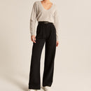 Pocket High Waist Wide-leg Pants