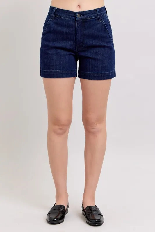 High Waist Denim Shorts Plus Size