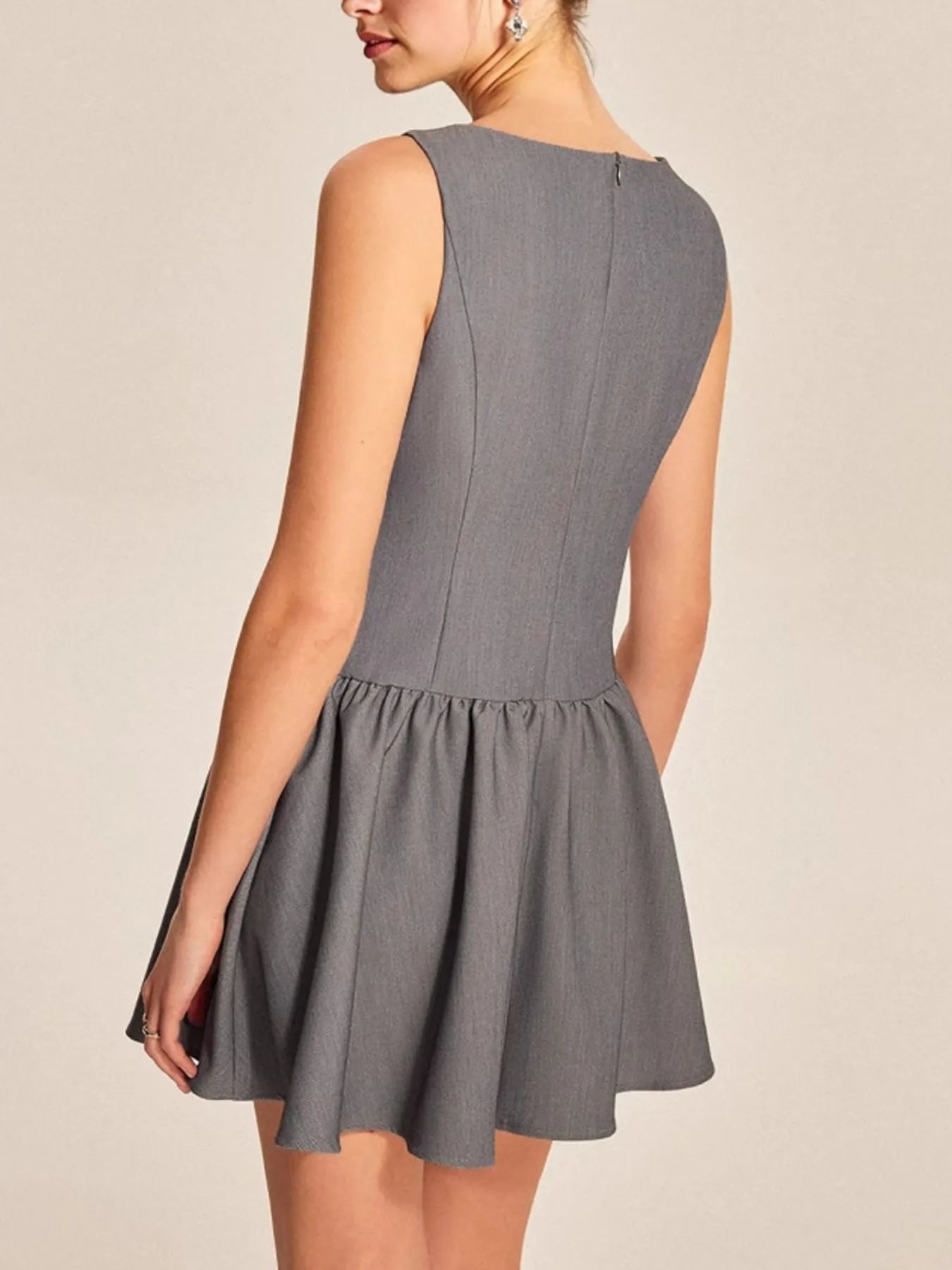 Sleeveless Ruffled Mini Dress