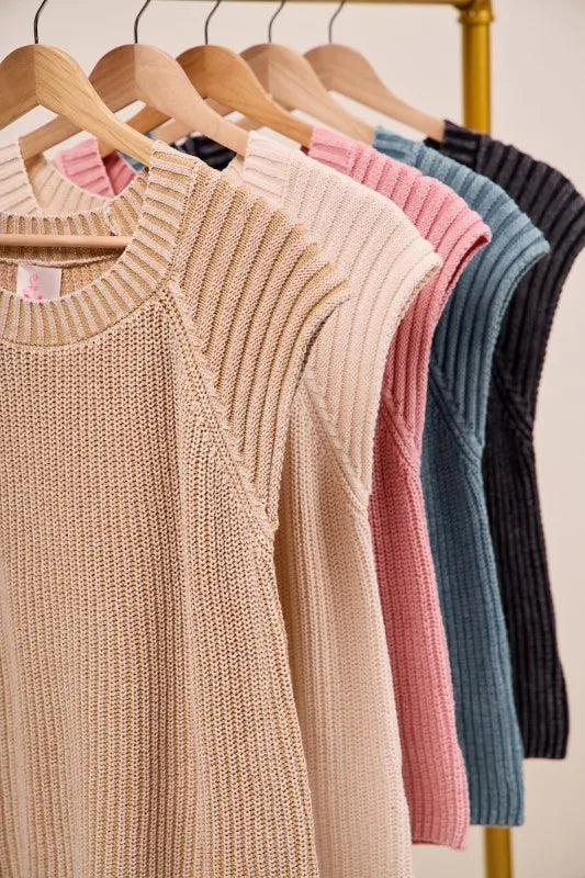 Raglan Sleeveless Sweater