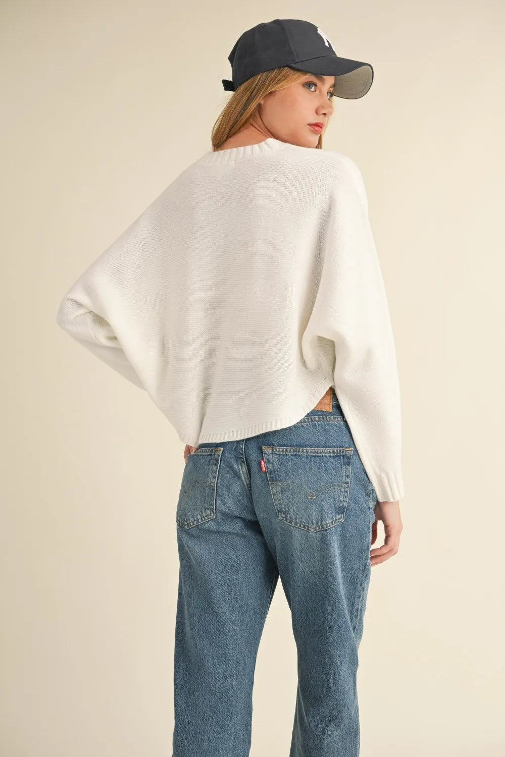 Round Neck Cropped Sweater