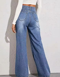 High Waist Blue Jeans Denim