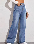 High Waist Blue Jeans Denim