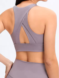 Sports Bra with Triangle Cutout