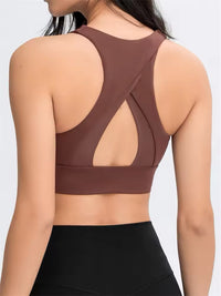 Sports Bra with Triangle Cutout