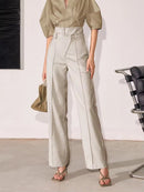 High Waisted Wide-leg Suit Trousers