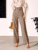 High Waisted Wide-leg Suit Trousers