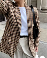 Plaid Pattern Blazer