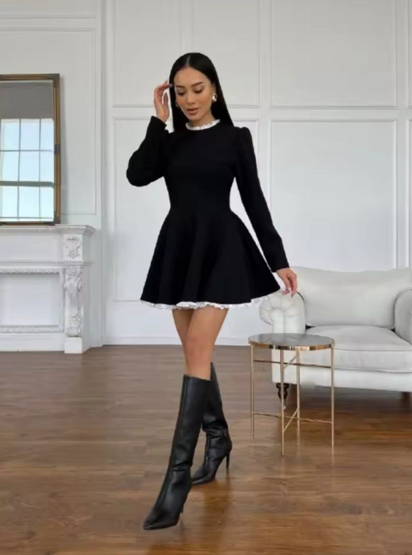 Tossy Black Lace Mini Dress