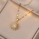 Rotating Flower Necklace