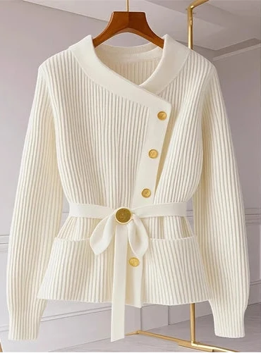 Knitwear Cardigan with Belt