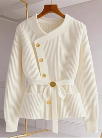 Knitwear Cardigan with Belt