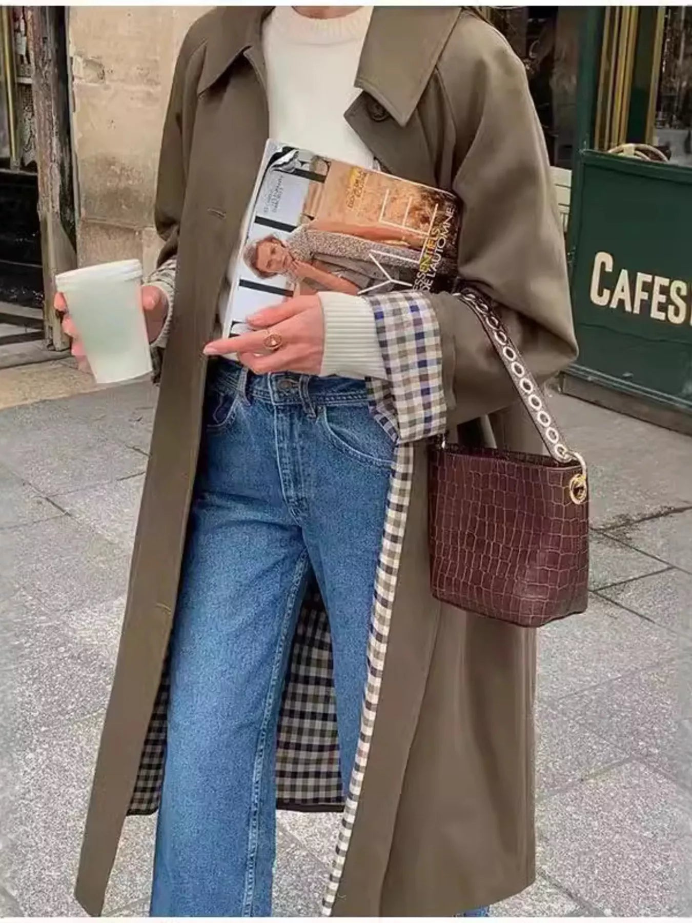 Raglan Sleeve Trench Coat