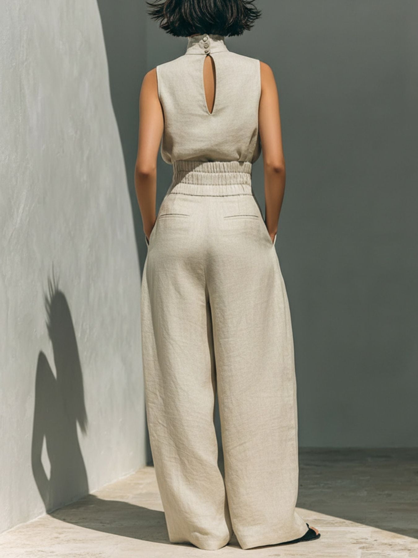 Turtleneck Top and Pants Set