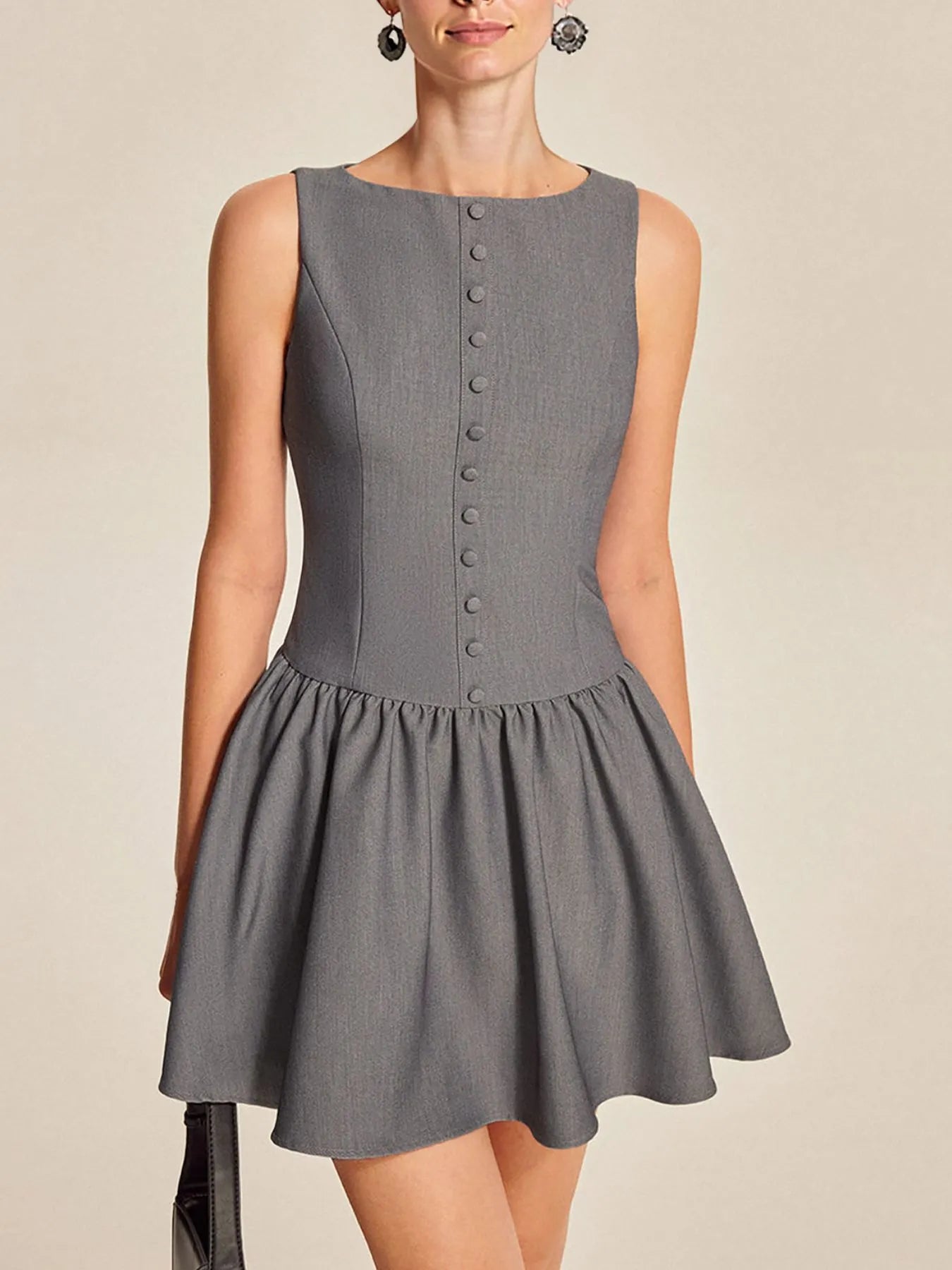 Sleeveless Ruffled Mini Dress
