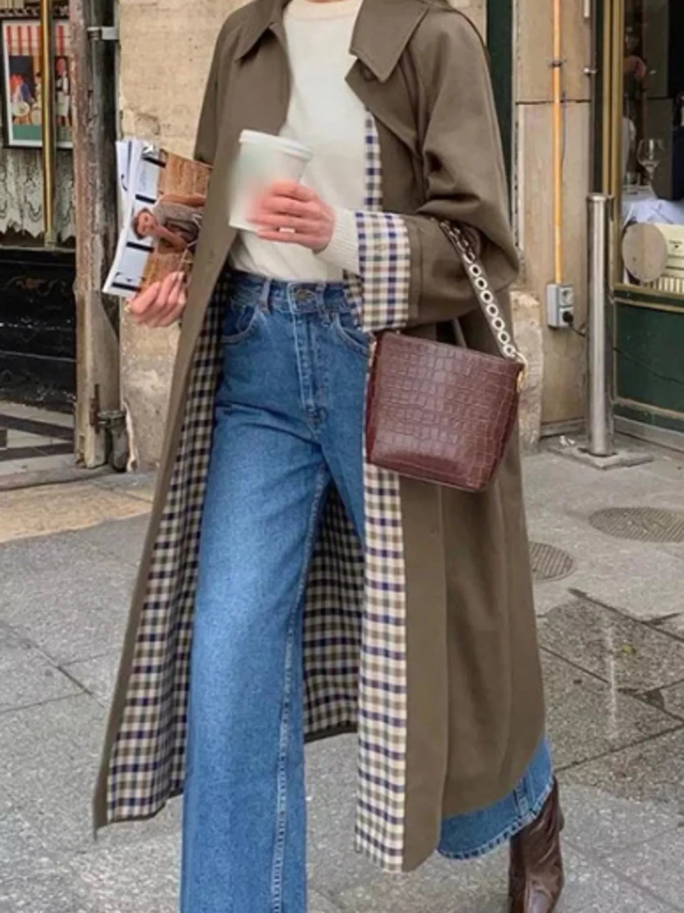 Raglan Sleeve Trench Coat