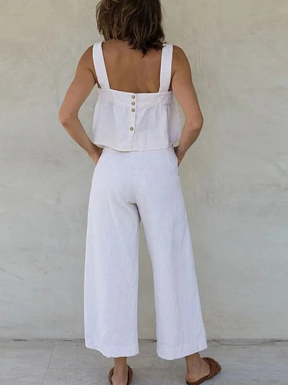 Square Neck Top and Pants Set